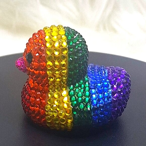 Rainbow Rubber Duck, Pride Duck, Colorful Jeep Duck, Unique Gift, Bling/Bedazzle - Picture 4 of 8